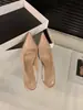 Tacones Altos de Punta Sandalias Rosas con Punta Zapatos de Hada 2025 Nuevo Primavera y Verano Temperamento Francés Zapatos con Costuras