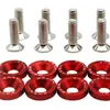 Arandelas de Refuerzo para Parachoques Delantero y Trasero de Coche JDM, Guardabarros de Refuerzo Envolvente, Tornillos M6, Arandelas de Colores para Modificación de Coche