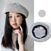 Circunferencia de Cabeza Grande Sombrero Nuevo Estilo Coreano de Verano para Mujeres Venta al por Mayor Sombrero de Pintor Tejido Fino con Banda Elástica Boina de Primavera y Verano