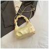 Bolso de Dumpling Portátil Plisado para Mujer 2025 Verano Nueva Moda Bolso de Hombro Bolso Cruzado Moderno Bolso Nube Casual Simple