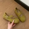 Zapatos Mary Jane retro franceses de suela plana y poco profundos para mujer, nuevos 2026, zapatos versátiles de suela blanda con una sola tira