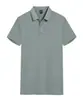 2025 Nueva Camiseta de Manga Corta para Hombre Verano Nueva Transpirable y Amigable con la Piel Juvenil Camisa Polo de Negocios Estilo Caliente de Exportación