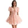 Vestido Pequeno para Mulheres Amazon Ebay 2026 Novo Floral Emagrecedor Decote V Curto Sexy Vestido Usável no Dia a Dia