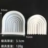Molde de Vela Aromática Arco Ondulado Pedra Difusora Artesanal Sabonete Aromático Bandeja de Gesso Enfeites de Carro Molde de Silicone