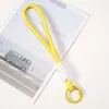 Chaveiro de Celular Criativo Simples de Cor Doce Anti-Queda Comprimento Médio Cordão Trançado Universal Alça de Mão Feita à Mão