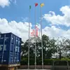 Mástil de acero inoxidable para exteriores, fabricante de mástiles de acero inoxidable 304, mástil cónico al por mayor para empresas y hoteles, mástil de bandera nacional personalizable