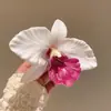 2025 Nuevo Estilo Pura Pasión Flor Pinza para el Cabello Pinza Lateral para el Oreja Clip de Orquídea Mariposa Simulada Adorno para el Cabello Accesorios para el Cabello de Playa