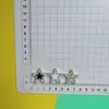 Acessórios de joia cinco estrelas bicolor prateados com diamante material para sapatos furados acessórios material DIY para capa de celular de joia