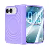 Adequado para capa de celular Apple 18 dobras, capa protetora frontal e traseira com padrão de onda magnética dobrável ampla com protetor de tela integrado