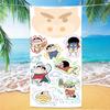Crayon Shin-Chan ~ Toalla de baño de microfibra para adultos, natación, dibujos animados para niños, viaje, portátil, toalla de playa