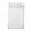 Comercio exterior transfronterizo impermeable transparente suave PVC vertical ID certificado insignia tarjeta juego tarjeta funda etiqueta en stock al por mayor