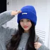 Nuevo Sombrero Versátil de Invierno para Mujer, Calentador de Cabeza Cálido para Ciclismo al Aire Libre, Estilo Moda Coreana, Gorro de Lana Tejido para Adelgazar el Rostro