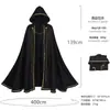 Túnica Oscura con Cadena y Capucha de Halloween Capa de Mago Medieval Sacerdote Capa de Fiesta Cosplay