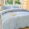 Juego de sábanas de cuatro piezas, funda de edredón, juego de tres piezas para dormitorio individual de estudiante de invierno, funda de edredón individual cepillada, ropa de cama de dibujos animados
