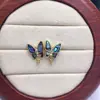 Joyería hecha a mano DIY aretes de perlas, soportes de aretes vacíos, mariposa de concha de abulón natural accesorios de alta gama al por mayor