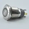 Leniu 16mm cabeça alta anel de travamento automático LED com luz interruptor à prova d'água botão de travamento automático de reset