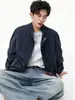 Jaqueta Harrington estilo americano, corte cleanfit, gola alta, unissex, nova coleção de outono, jaqueta bomber de caimento solto, workwear, jaqueta coach