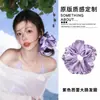Scrunchie com vibe feminina, elástico de cabelo coreano fofo, acessório de cabelo estilo preguiçoso oversized, faixa de cabelo para coque
