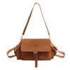 Bolso de Hombro de Ante Casual Retro para Mujer 2025 Otoño Nuevo Nicho para Viajes de Trabajo Gran Capacidad