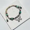 Pulsera de Cerámica Jingdezhen Nueva Pulsera de Cerámica China Joyería Estudiante Estilo Tíbet Cuerda Trenzada a Mano Puesto Regalo para Estudiante
