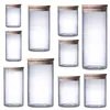 Frascos de Almacenamiento de Vidrio Recto Venta al por Mayor Transfronteriza Botellas de Almacenamiento para Snacks y Frutas Secas Vidrio de Borosilicato Alto Frascos de Almacenamiento Transparentes
