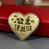 Ouro 999 Ouro Puro Dia dos Namorados Chinês Coração Bolo Amor520 De Coração Único Princesa Por Favor Enriqueça Presente de Dia dos Namorados
