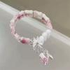Novo Pulseira de Gato KT Rosa com Contas para Meninas Moda Dopamina Gato Sino Pulseira Desenho Animado