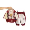 Conjunto casual estilo coreano para niños, edades de 1 a 5 años, nueva colección de otoño, de manga larga, diseño tridimensional, medio cierre, con una bolsa cruzada a juego, estilo moderno