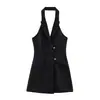 Mono de verano para mujer estilo europeo y americano con cuello halter anudado 1069