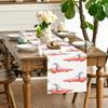 Camino de mesa con estampado de coche de rábano de Pascua, mantel decorativo para el hogar, la sala de estar, la cocina, mantel decorativo para vacaciones, tapete, bandera de té