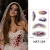 Nuevas Pegatinas de Cicatrices Halloween Mate, Pegatinas de Maquillaje Faciales Realistas No Reflectantes Impermeables y a Prueba de Sudor, Pegatinas de Tatuajes