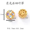 Accesorios estilo chino Chapados en oro Cuentas espaciadoras Pulsera hecha a mano para DIY Cadena para teléfono Color del Dios de la Riqueza Amarillo Colgante de la fortuna que conserva el color Agujero grande Venta al por mayor