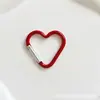 Aleación de Aluminio Forma de Corazón Clip de Resorte Mochila Gancho para Exteriores Llavero Colorido Colgante DIY Cadena para Teléfono Clip de Resorte