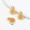 Chapado Eléctrico de Oro Real de 18K Color Duradero Fortuna Ábaco Colgante Pequeño Accesorio para Joyería DIY Pendientes Colgantes de Oreja Pulsera Collar D104