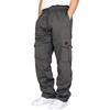 Comercio Transfronterizo Pantalones Casuales para Hombre Amazon con Forro de Polar, Estilo Jogger, Múltiples Bolsillos, Cordón, Corte Holgado, Versátil Casual para el Trabajo
