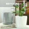 Vaso de Cerâmica Grande com Bandeja para Uso Doméstico, Design Criativo e Único para Plantas Verdes, Clorofito e Suculentas