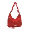 Bolsa Tote Grande de Nova Coleção Primavera 2026 Estilo Doce, Bolsa de Tecido Composto com Estampa Céu Estrelado Estilo Preguiçoso, Bolsa Feminina