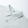 2026 Nueva Camisa Casual de Manga Corta para Hombre Color Sólido Simple Holgada Talla Grande Camisa con Cuello Top para Hombre