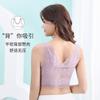 Top de renda francesa com costas abertas, anti-exposição, estilo colete sexy, peito envolto, macio, respirável, push-up, roupa íntima de uma peça para mulheres