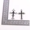 Colar Handmade Cruz de Diamante Negro Estilo Gótico Transfronteiriço Pingente de Liga Acessórios de Joia Pingente de Roupa