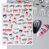 FULL BEAUTY transfronterizo nuevo Halloween relieve tridimensional gema ojo de demonio araña pegatinas para uñas al por mayor