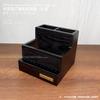 Caja de Almacenamiento para Herramientas de Uñas Antiguas Máquina Lijadora Cabezal Lijador Pincel Pieza de Algodón Suministros Gran Capacidad Escritorio Color Nogal