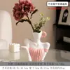 Ornamento ins atacado arte nicho corpo humano clavícula vaso de flor de cerâmica varanda mesa sala de estar decoração de casa