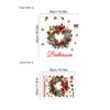 Pegatinas de pared de corona de Navidad pegatinas de puerta decoración sala de estar porche dormitorio puerta autoadhesivo pintura cristal autoadhesivo suministros de embellecimiento