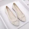 Zapatos Planos de Mujer con Lazo Suave, Nuevo Estilo Primavera y Otoño, Zapatos Planos de Suela Blanda Poco Profundos, Zapatos Cómodos para Mamá, Versión Coreana