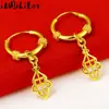 Estilo Xiaohongshu Cuentas de Transferencia de Gota de Agua Borla de Hoja Pendientes Esmerilados Pendientes de Corazón de Melocotón Chapados en Cobre Dorado Pendientes de Piña Venta al por Mayor