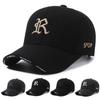 Gorra de otoño e invierno para hombre, gorra de béisbol casual coreana, gorra exterior con forro polar para padres de mediana edad y mayores, gorra cálida de algodón