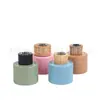 Botella de Aromaterapia para Perfume Tapa de Madera Aromaterapia sin Llama Tapa de Madera Tapa de Botella de Madera Botella de Vidrio para Aceites Esenciales Tapa de Bambú Botella de Aromaterapia Tapa de Madera
