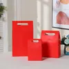 Caja de Regalo de Papel Kraft de Color Sólido Simple Bolsa de Regalo Sellada Portátil Caja de Empaque de Regalo Autoportante Fresca Venta al por Mayor