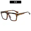 Nuevas gafas cuadradas de moda europea y americana anti-luz azul lisas, monturas de gafas delgadas y versátiles, monturas de gafas de celebridad de internet de moda